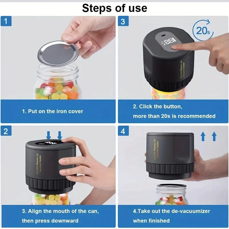 Cordless Mason Jar Sealer Kit